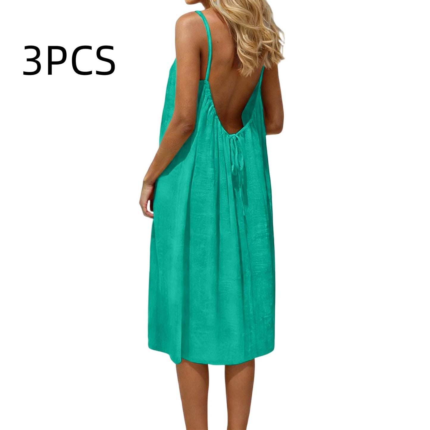 Ice Silk Linen Dress Plus-size Womens Fashion