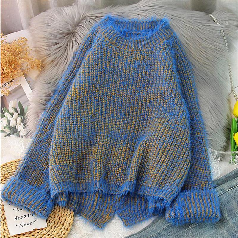Small Mohair Sweater Women's Pullover Loose