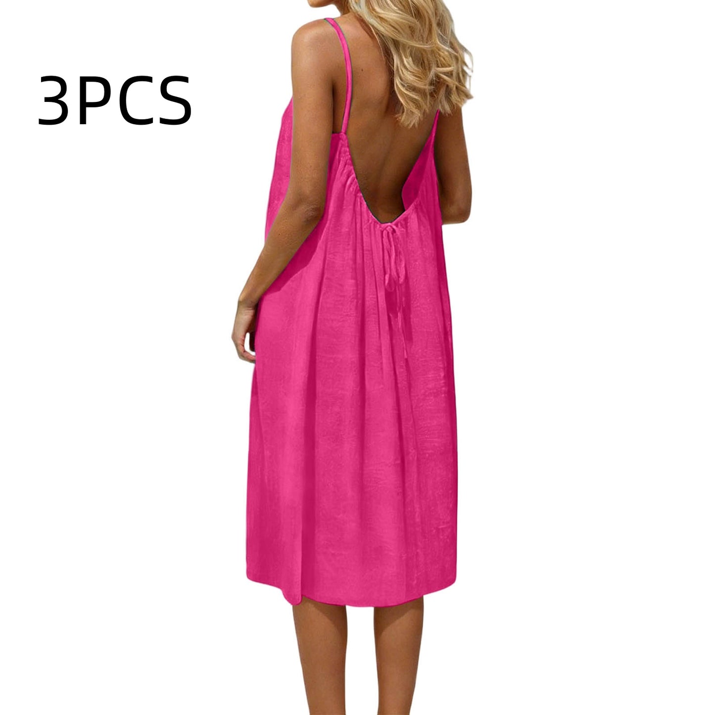 Ice Silk Linen Dress Plus-size Womens Fashion