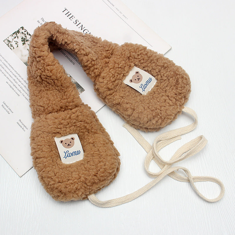 Cute Cartoon Bear Plush Ear Warmer Women's Foldable Earmuffs