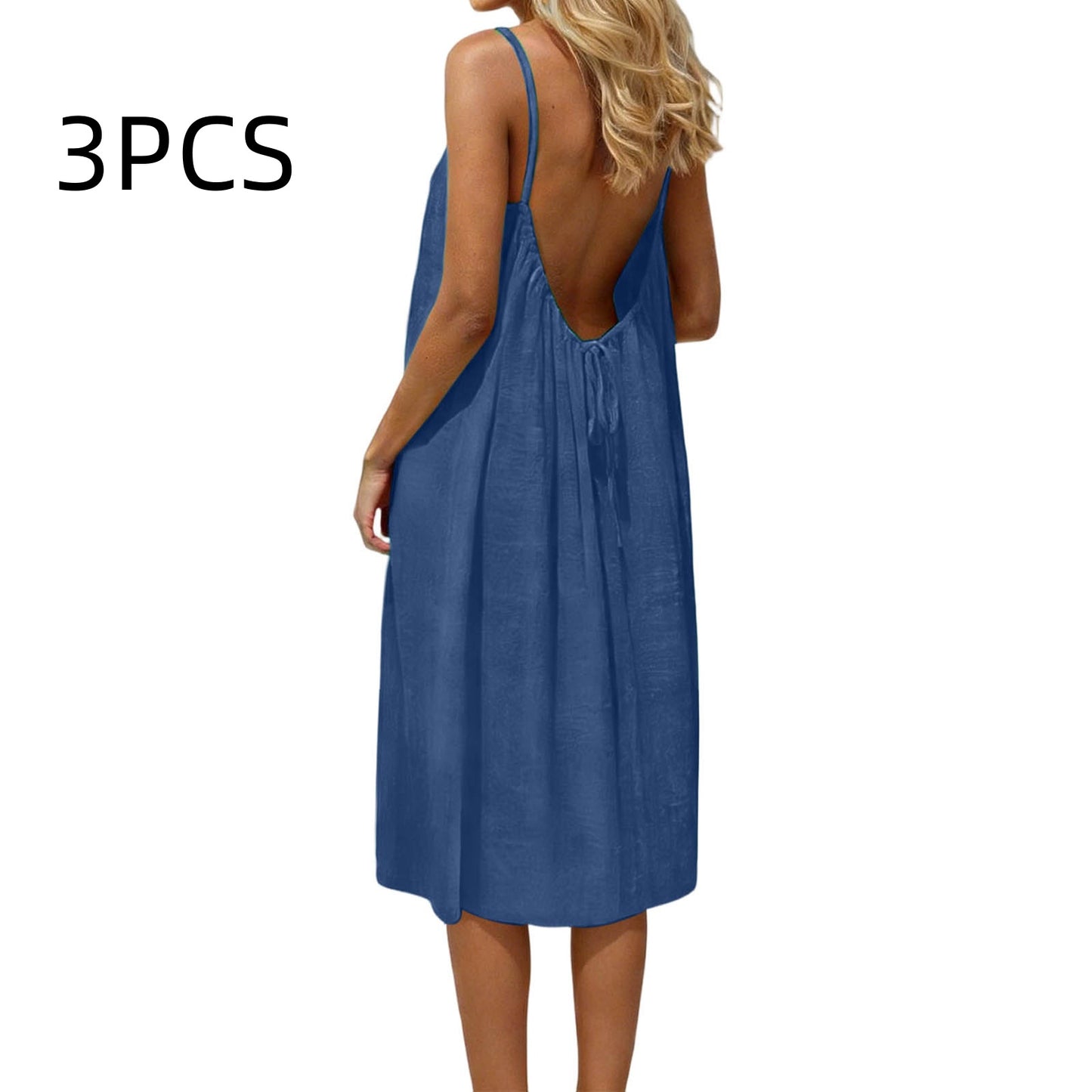 Ice Silk Linen Dress Plus-size Womens Fashion