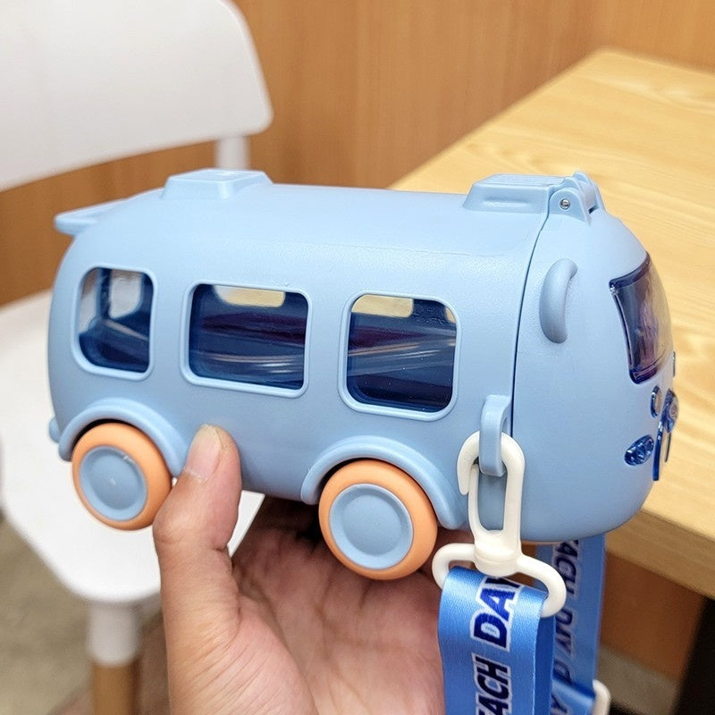 Cups Summer Good-looking Bus Car Straw With Pulley Kettle