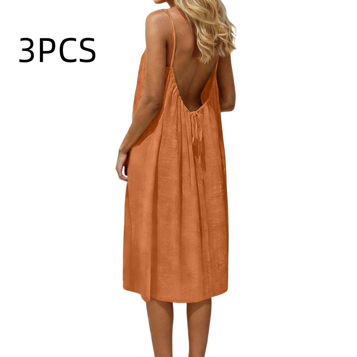 Ice Silk Linen Dress Plus-size Womens Fashion