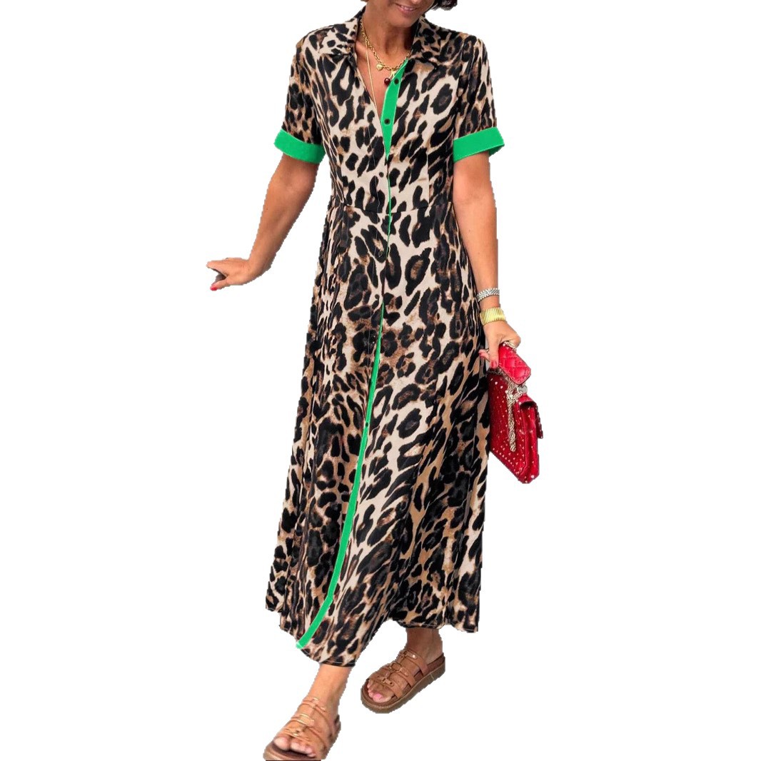 Women's Elegant Loose V-Neck Casual Dress