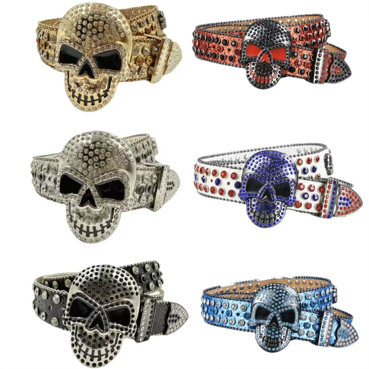 Halloween Subculture Skull Hip Hop Decoration Belt