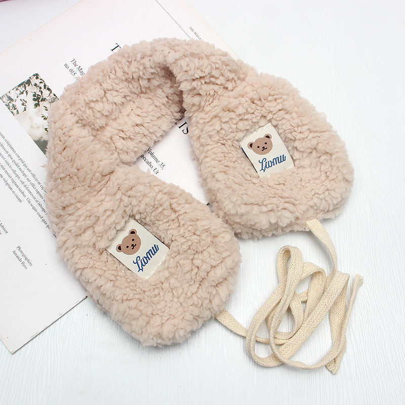 Cute Cartoon Bear Plush Ear Warmer Women's Foldable Earmuffs