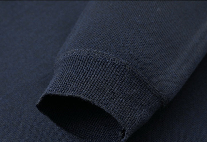 Sweater Men's Round Neck Warmer With Velvet And Thick