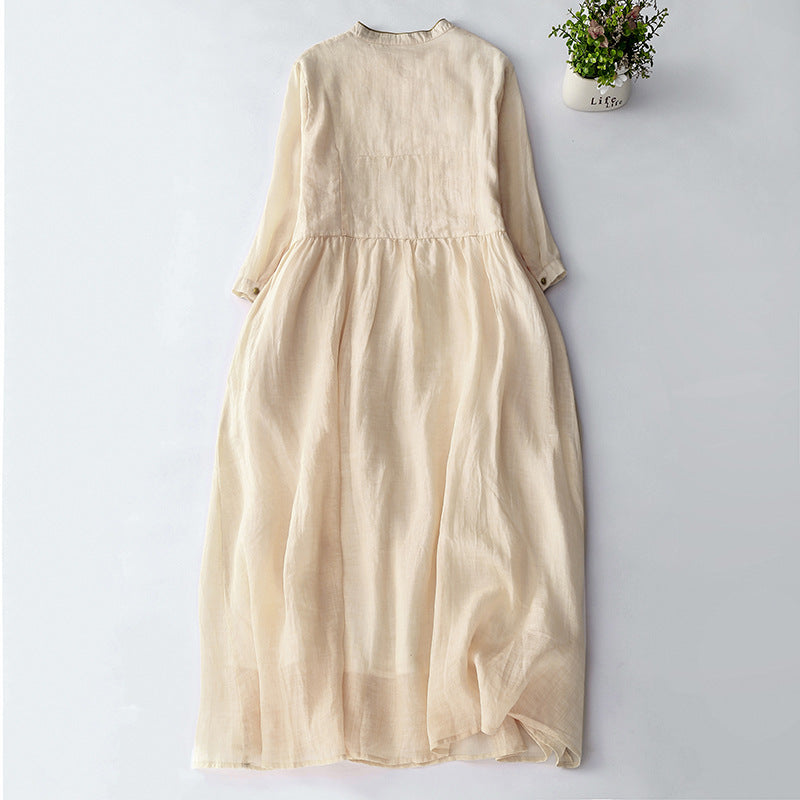 Women's Retro Three-Quarter Sleeve Dress