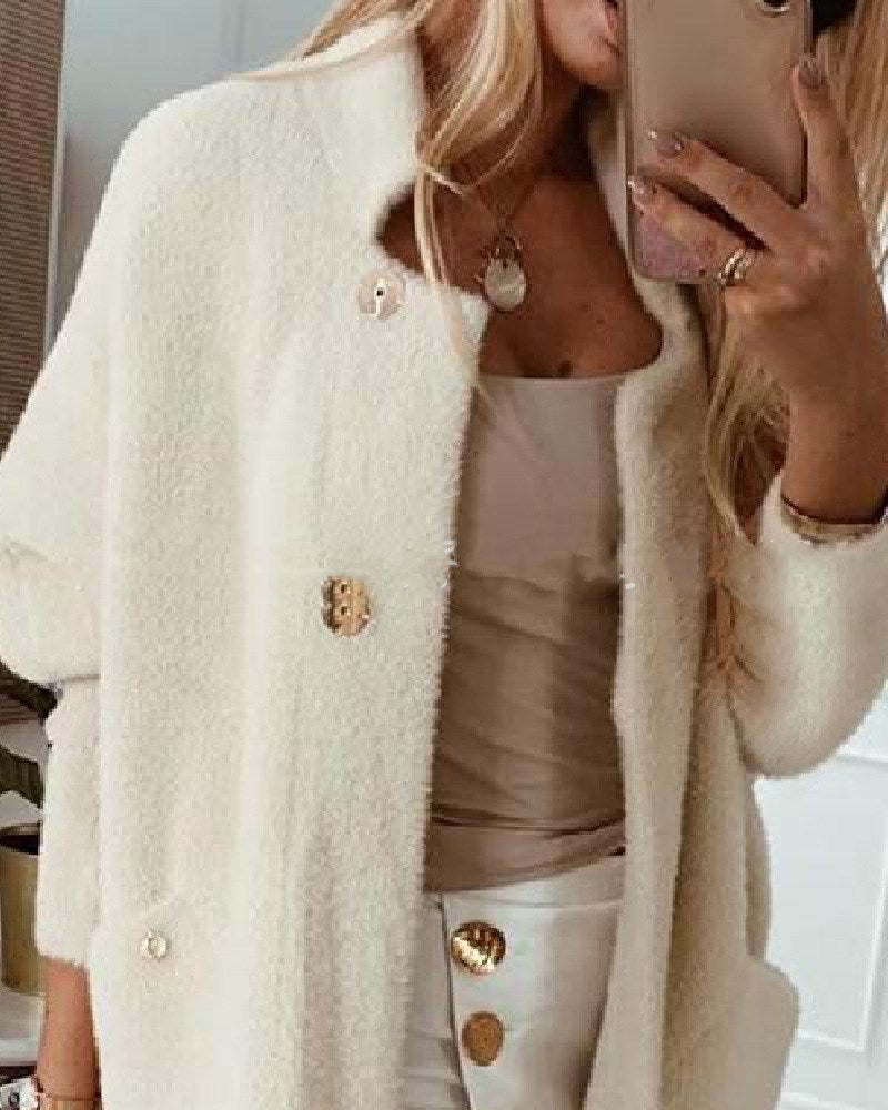 Mohair knitted long cardigan