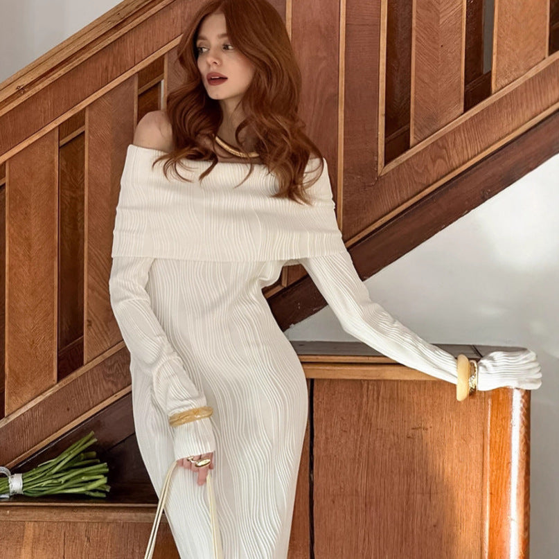Sexy Off Shoulder Knitted Dress For Women