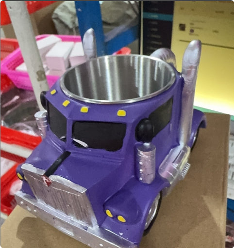 Durable Truck Coffee Mug Semi Truck Handcrafted Coffee Cup Semi-trailer Shaped Semi-Truck Coffee Mugs For Family