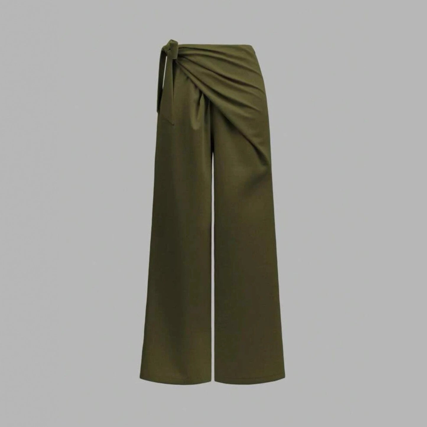 Bow-tie Woven Fashionable Trousers Straight-leg Pants