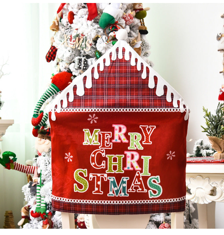 Christmas Decoration English Alphabet Chair Cover