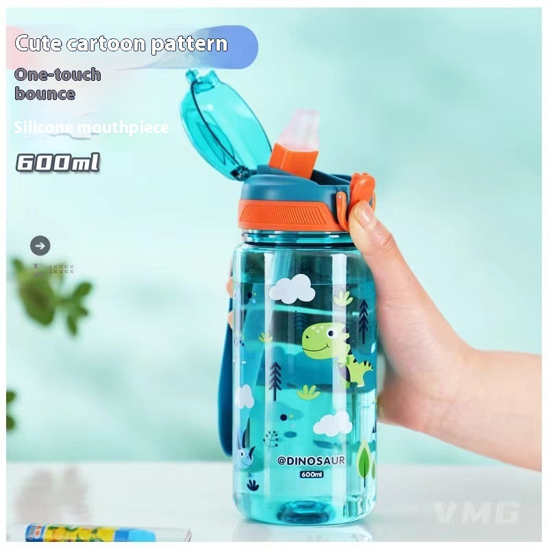 Crossbody Cup With Straw Cute Cartoon Children's Cups