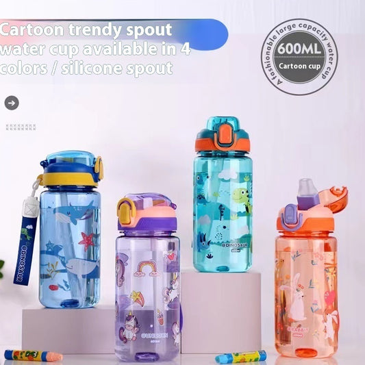 Crossbody Cup With Straw Cute Cartoon Children's Cups