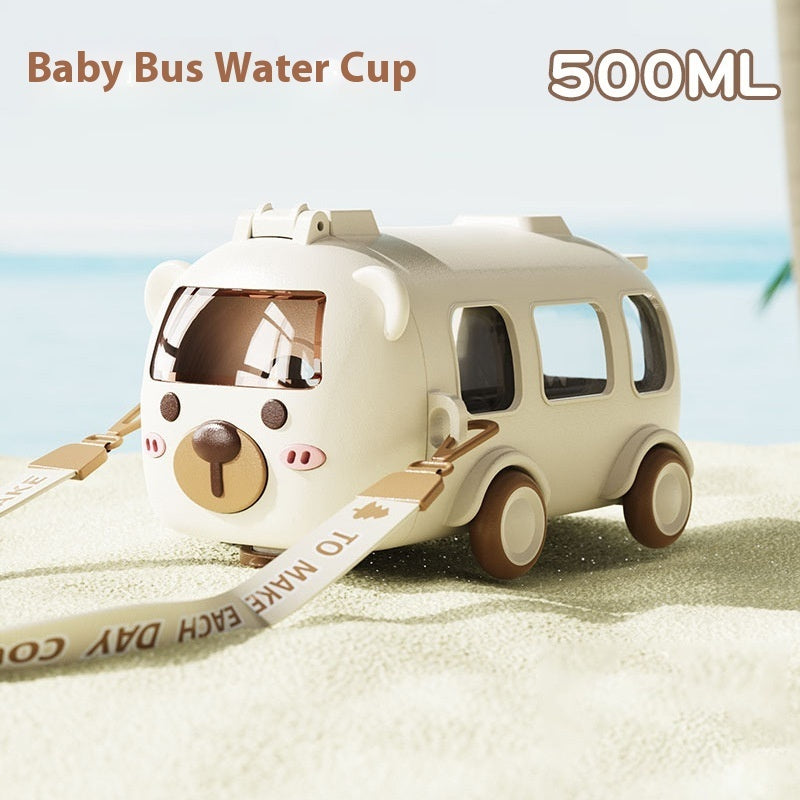 Cups Summer Good-looking Bus Car Straw With Pulley Kettle