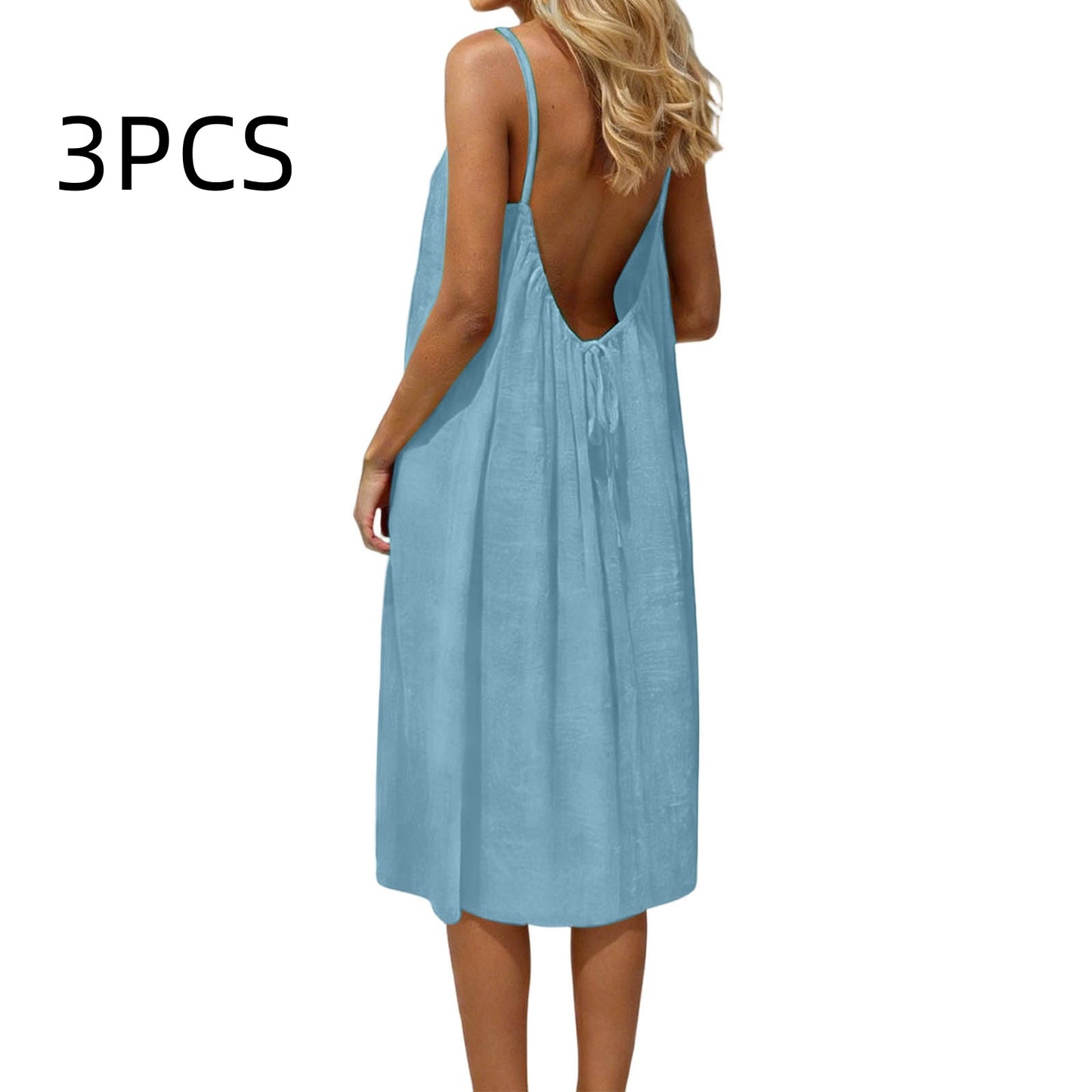 Ice Silk Linen Dress Plus-size Womens Fashion
