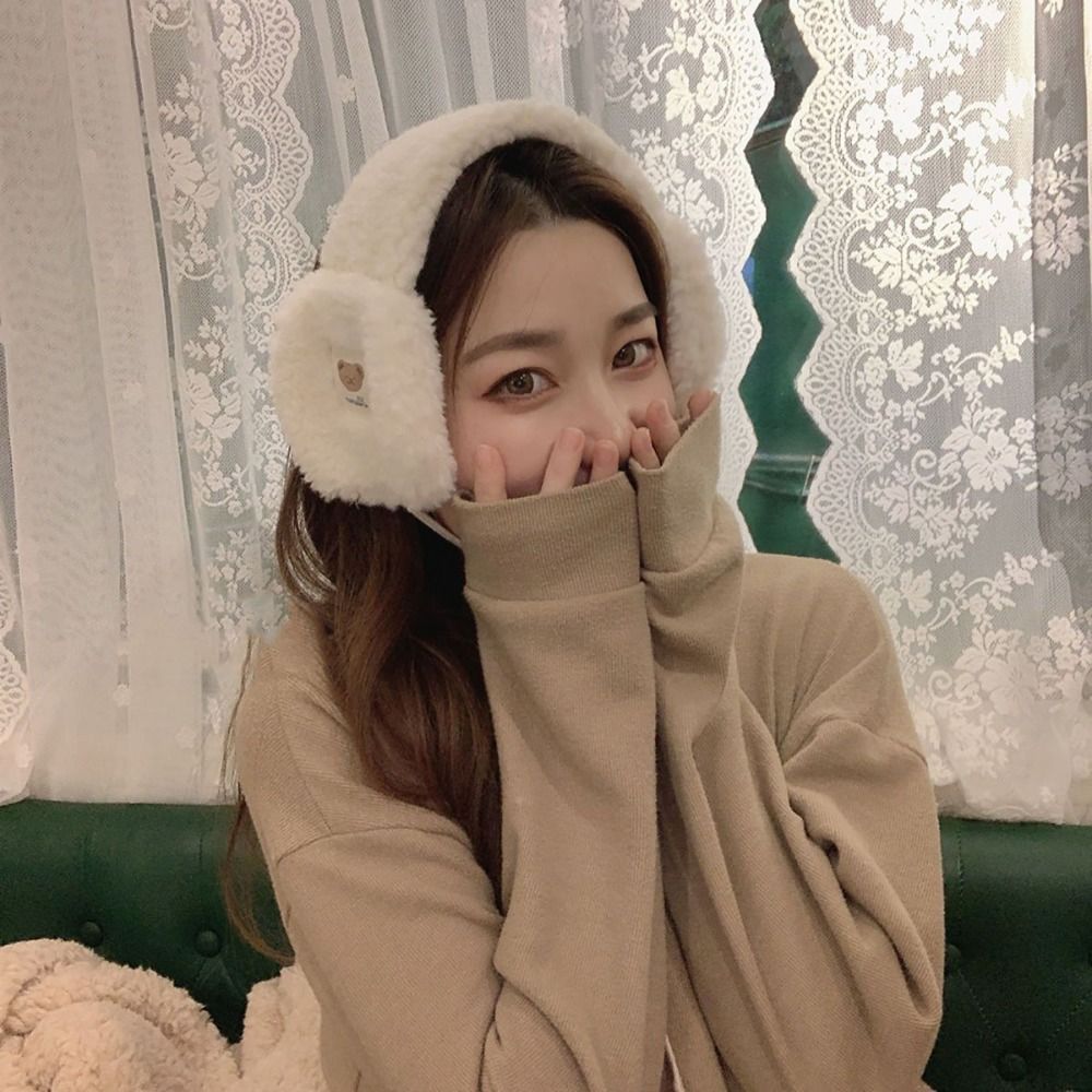 Cute Cartoon Bear Plush Ear Warmer Women's Foldable Earmuffs