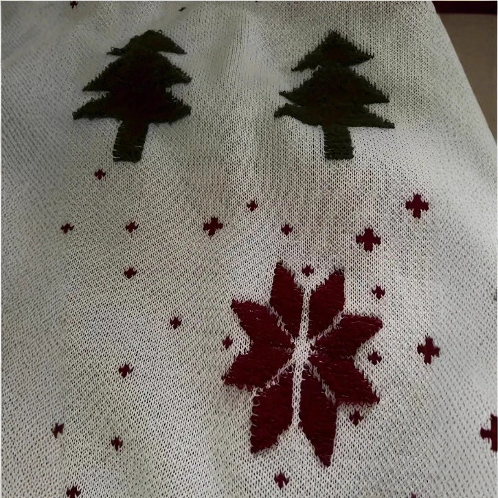 Printed Holiday Loose Casual Knit Sweater For Women