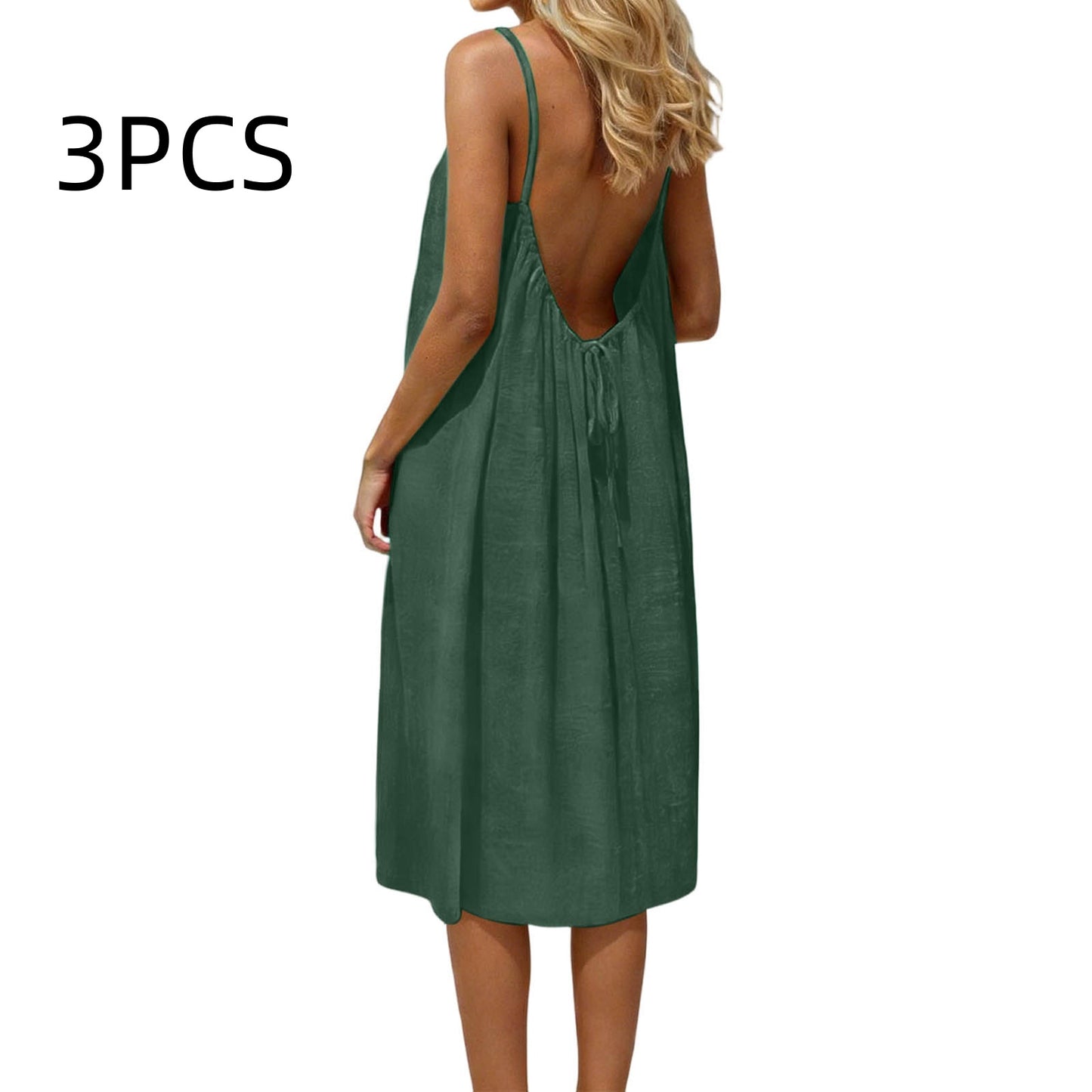Ice Silk Linen Dress Plus-size Womens Fashion