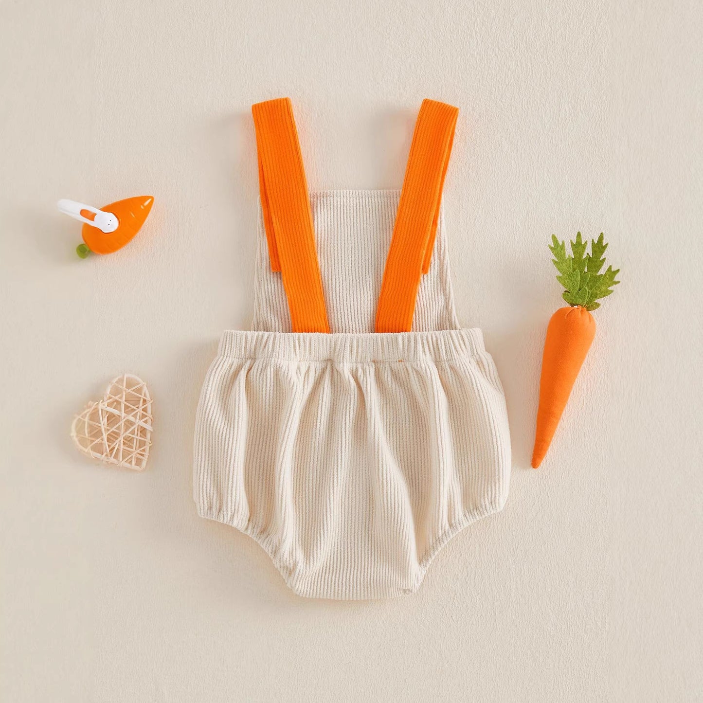 Radish Embroidered Cross-Neckline Strap Jumpsuit