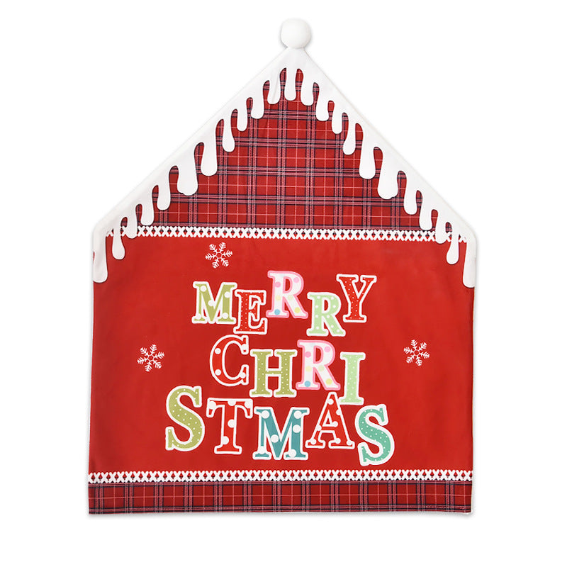 Christmas Decoration English Alphabet Chair Cover