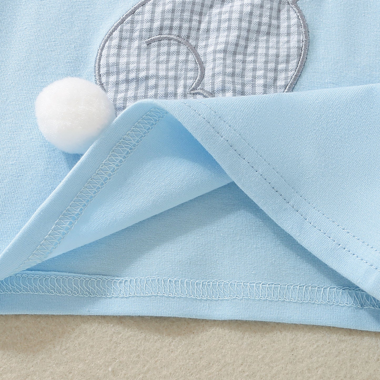 Infant And Toddler Blue Short-Sleeve Rabbit-Print Top And Shorts Set