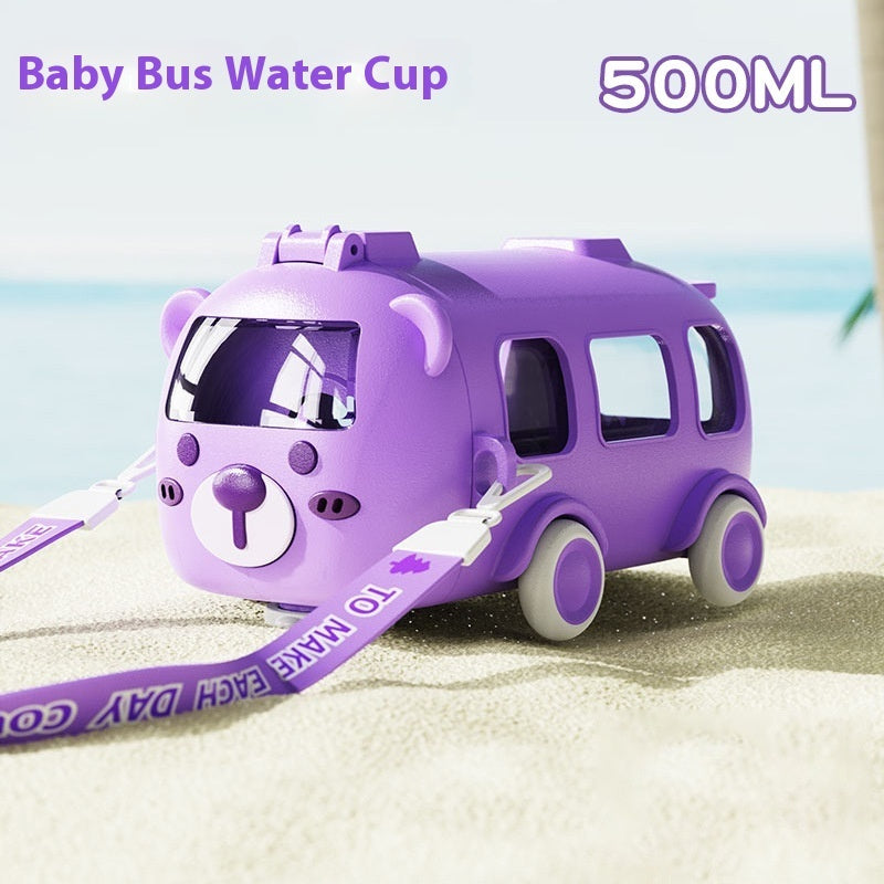 Cups Summer Good-looking Bus Car Straw With Pulley Kettle