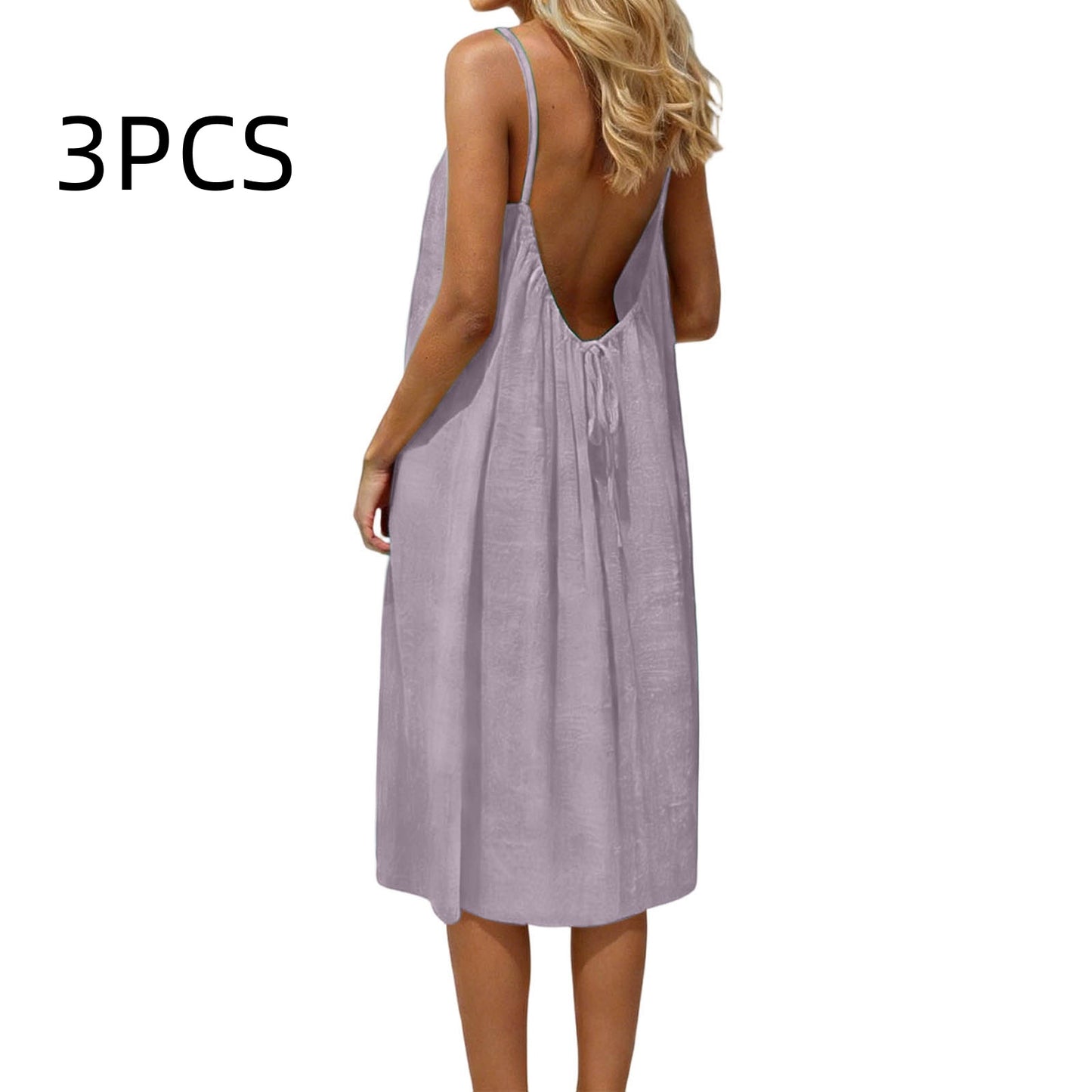 Ice Silk Linen Dress Plus-size Womens Fashion